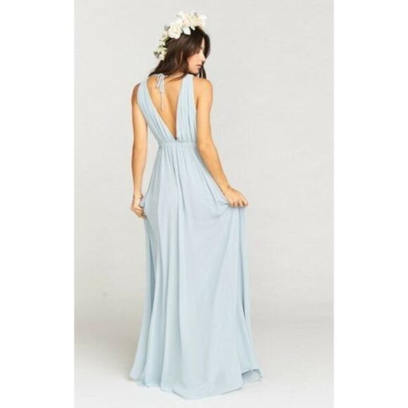 Show Me Your Mumu Ava Maxi Dress Steel Blue - M - Picture 3 of 3